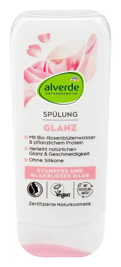 Alverde Naturkosmetik Glanz Spülung Mit Bio-Rosenblütenwasser