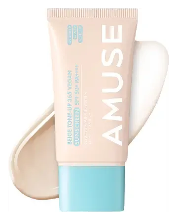 AMUSE Beige Tone-Up 365 Vegan Sunscreen SPF50+ PA++++