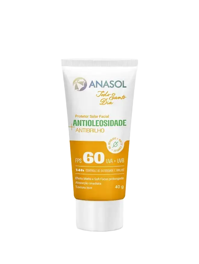 Anasol Protetor Solar Facial Antioleosidade Antibrilho SPF 60