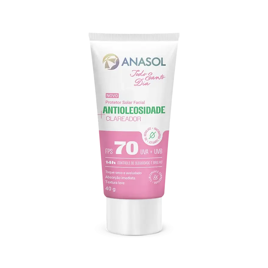 Anasol Protetor Solar Facial Antioleosidade + Clareador SPF 70