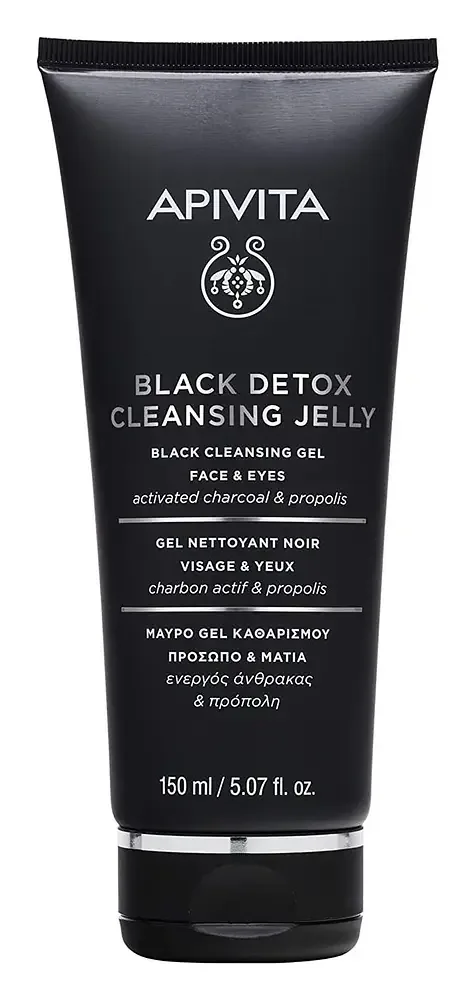 Apivita Natural Cosmetics Black Cleansing Gel - Face & Eyes
