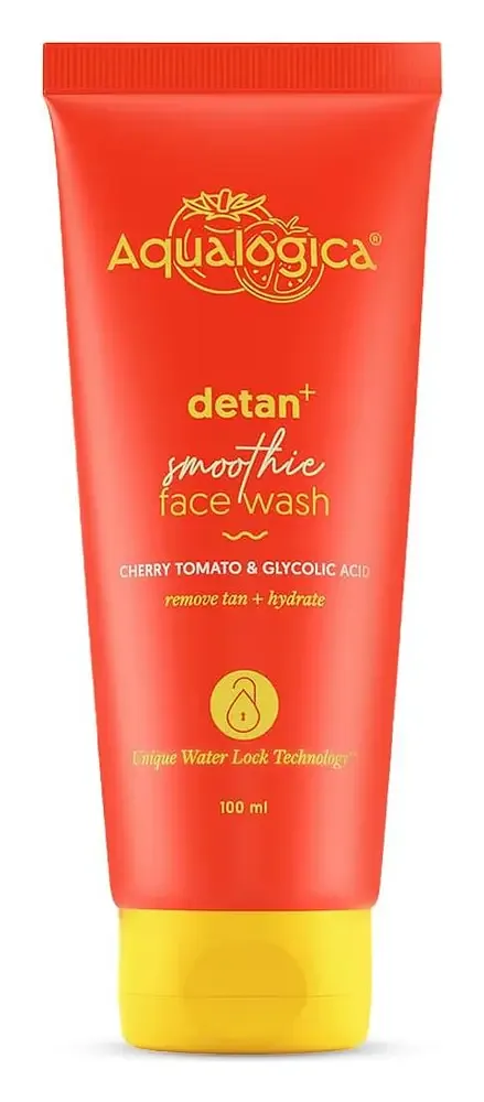 Aqualogica Detan+ Smoothie Face Wash With Cherry Tomato & Glycolic Acid