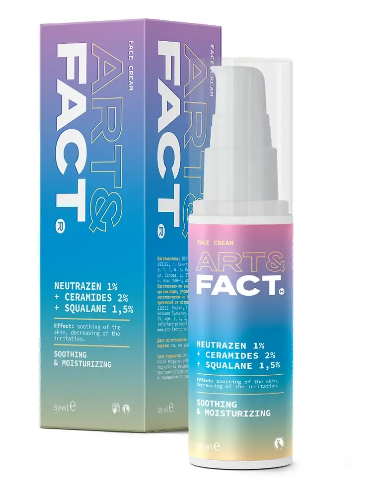 Art & Fact Neutrazen 1%+Ceramides 2%+Squalane 1,5% Soothing & Moisturizing Cream