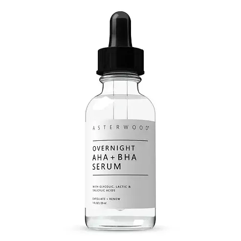 Asterwood Naturals Overnight AHA+BHA Serum