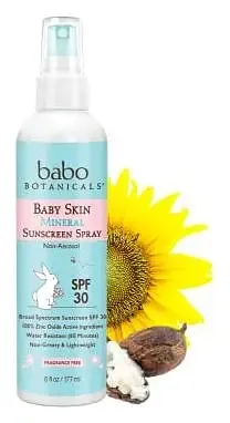 Babo Botanicals Baby Skin Mineral Sunscreen Spray SPF30 Broad Spectrum