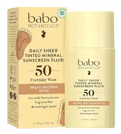 Babo Botanicals Daily Sheer Tinted Mineral Sunscreen Fluid SPF 50