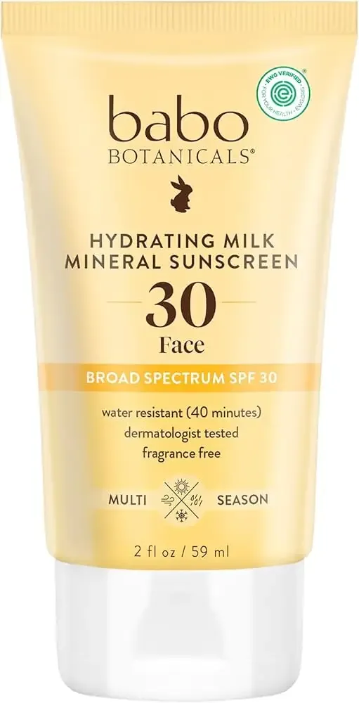 Babo Botanicals Hydrating Milk Mineral Face Sunscreen SPF 30