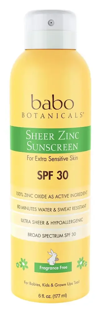 Babo Botanicals Sheer Zinc Mineral Sunscreen Spray SPF 30