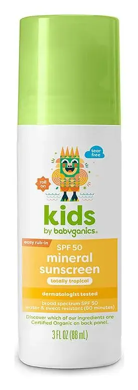 babyganics Kids SPF 50+ Mineral Sunscreen Rollerball