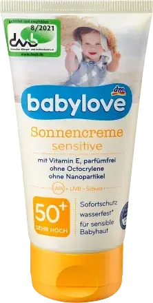 babylove dm Sonnencreme Sensitive SPF 50+