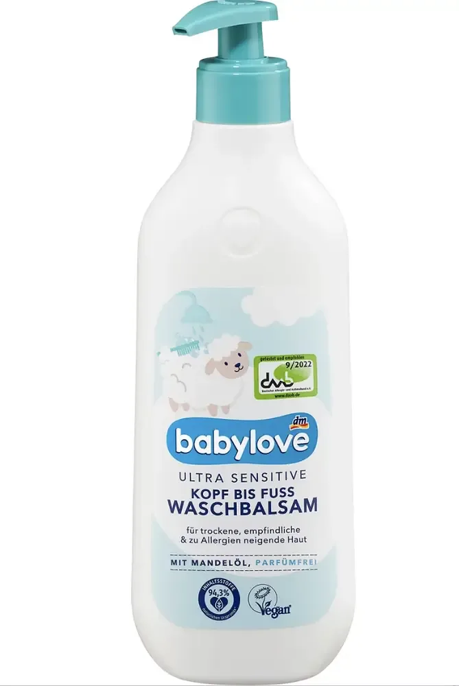 babylove dm Ultra Sensitive Kopf Bis Fuss Waschbalsam