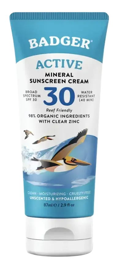 Badger Active Mineral Sunscreen Cream SPF 30