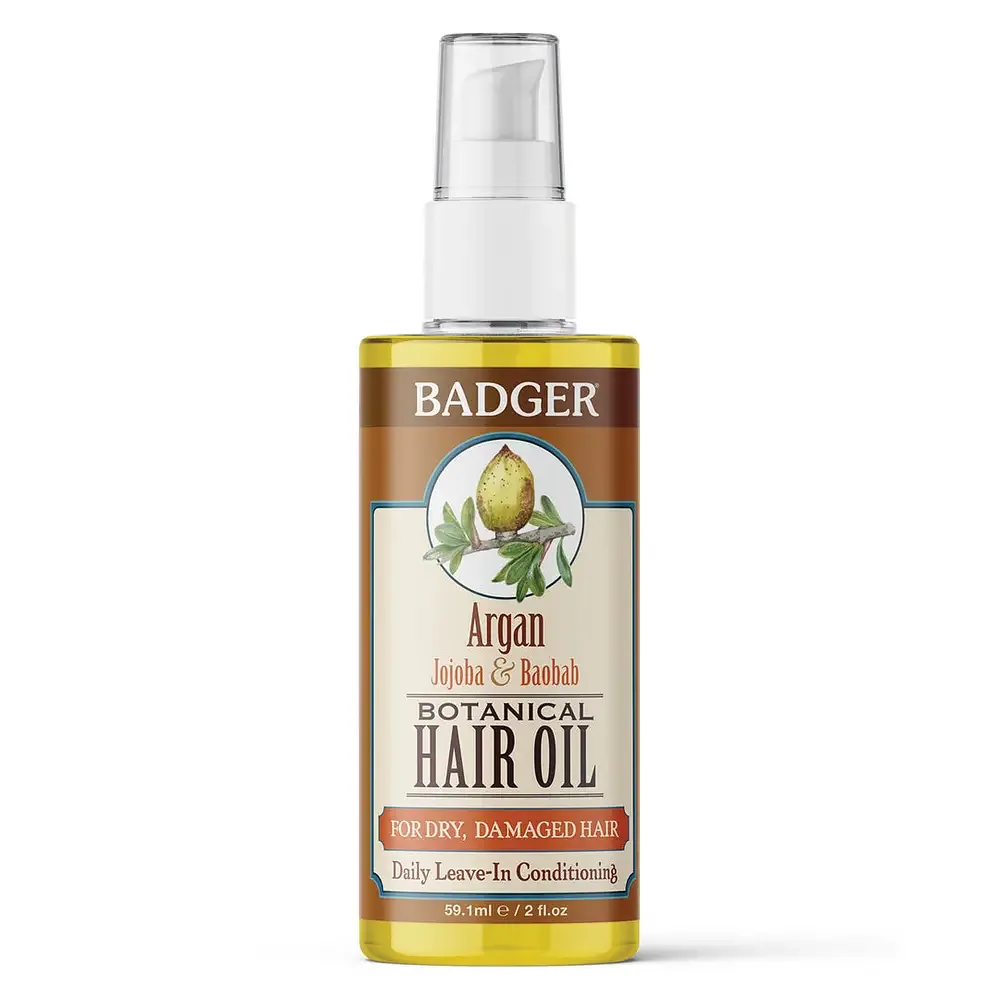 Badger Argan Hair Oil For Dry Damaged Hair