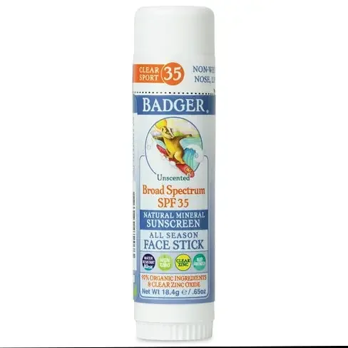 Badger Broad Spectrum SPF 35 Clear Zinc Face Stick
