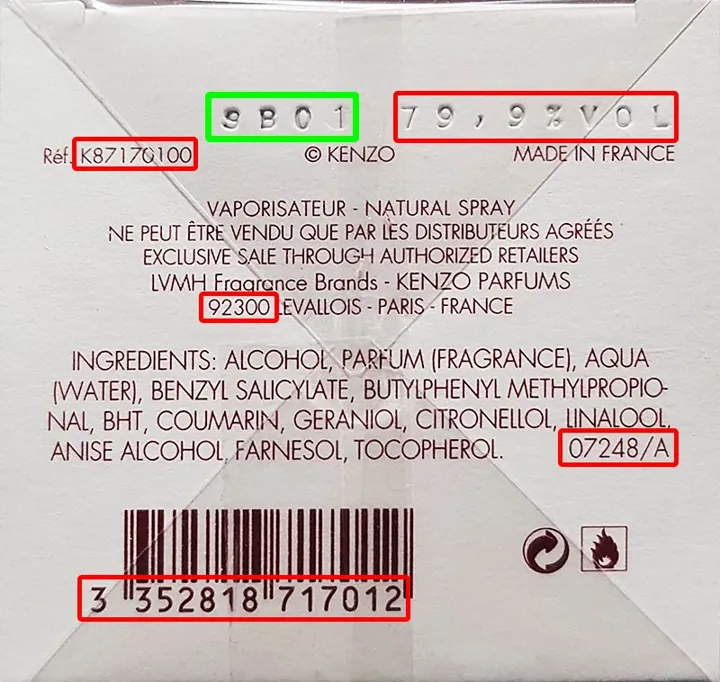 Where the batch code is on a KVD Vegan Beauty package