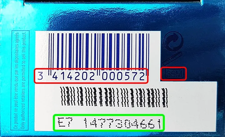 Where the batch code is on a Gucci package