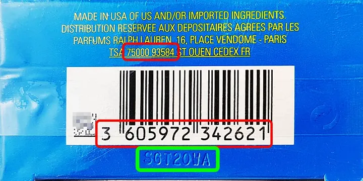 Where the batch code is on a L'Oréal package