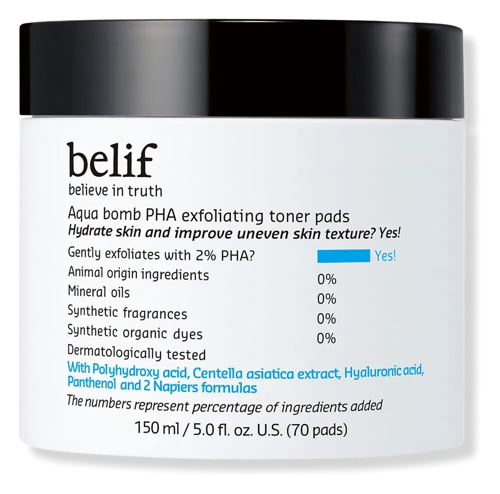 belif Aqua Bomb PHA Exfoliating Toner Pads