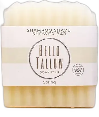 Bello Tallow Shampoo Shave Shower Bar
