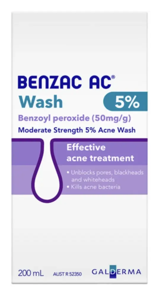 Benzac AC Moderate Strength 5% Acne Wash