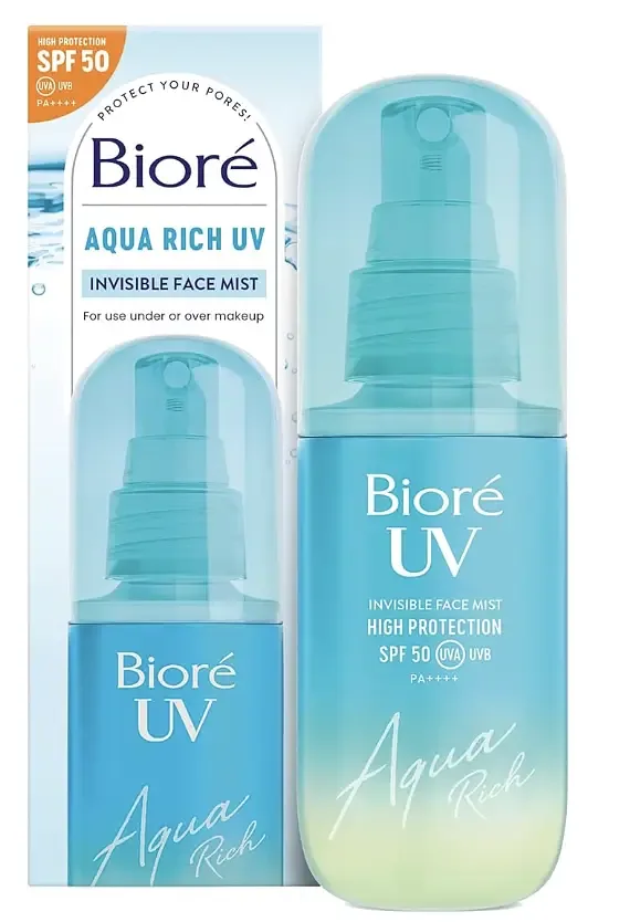 Biore Aqua Rich UV Invisible Face Mist SPF 50