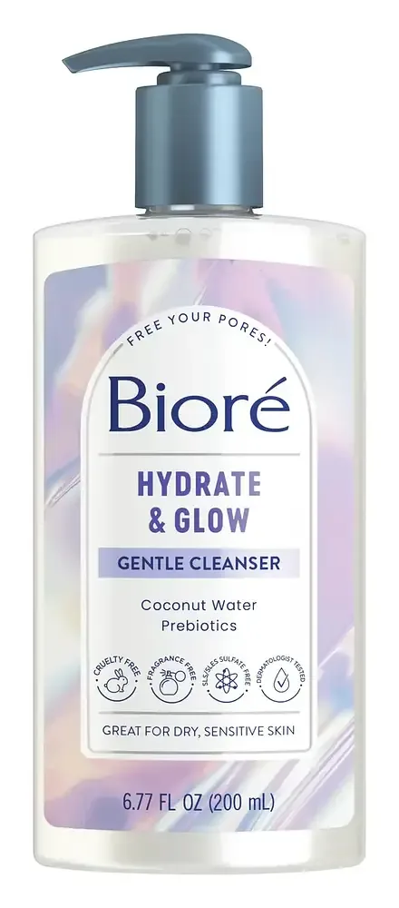 Biore Hydrate & Glow Gentle Cleanser