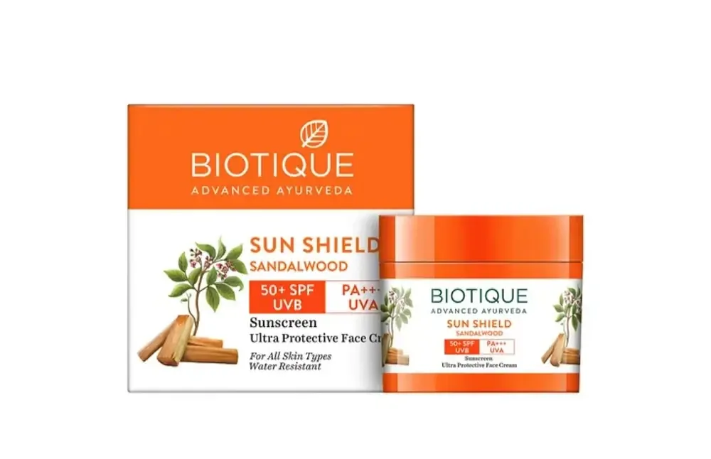 Biotique Sun Shield Sandalwood Sunscreen Ultra Protective Face Cream SPF 50+