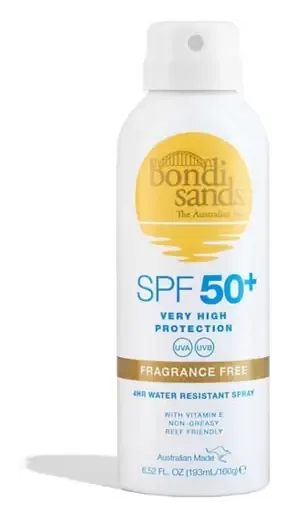 Bondi sands SPF50+ Fragrance Free Sunscreen Spray Aerosol Mist