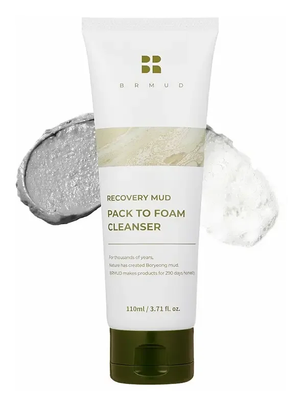 Brmud Recovery Mud Pack To Foam Cleanser
