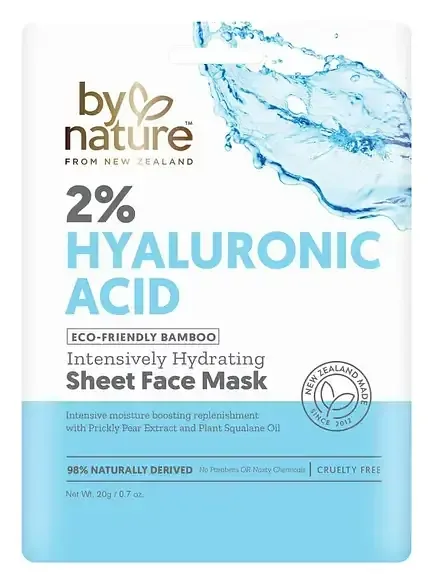 By Nature 2% Hyaluronic Acid Intensively Hydrating Sheet Face Mask