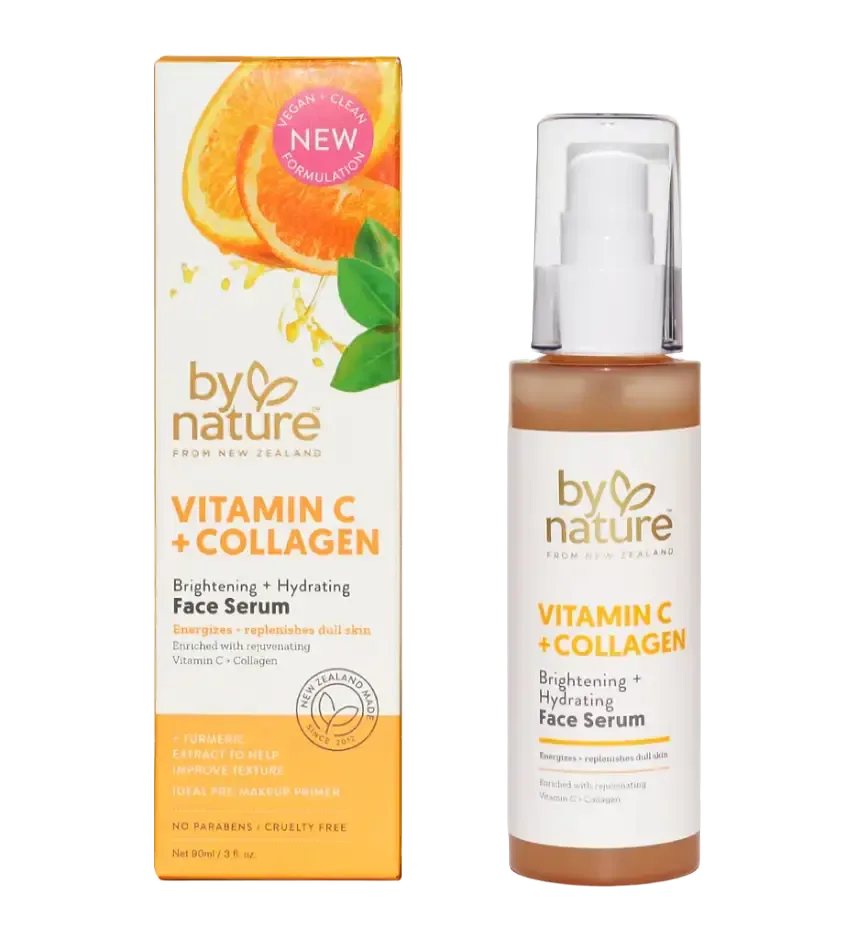 By Nature Brightening Face Serum with Vitamin C + Collagen