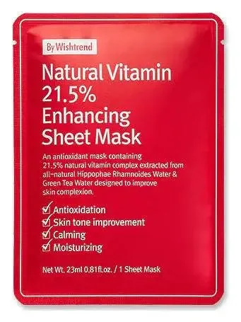 By WISHTREND Natural Vitamin 21.5 Enhancing Sheet Mask
