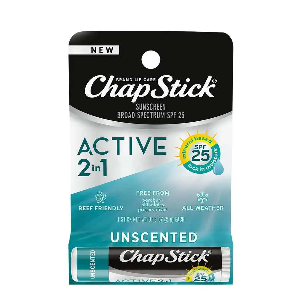 ChapStick Active 2-In-1 Lip Moisturizer