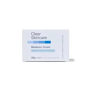 Clear Skincare Moisture+ Cream With Hyaluronic Acid And Prebiotics
