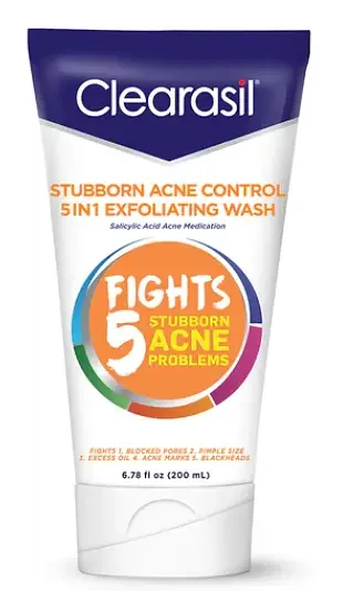 Clearasil Stubborn Acne Exfoliating Acne Face Wash