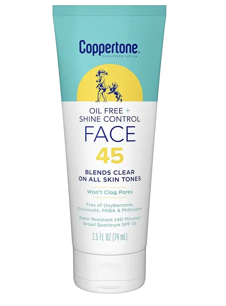 Coppertone Oil Free + Shine Control Face Sunscreen SPF 45
