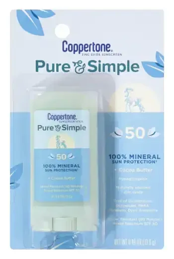 Coppertone Pure And Simple Mineral Sunscreen Stick SPF 50