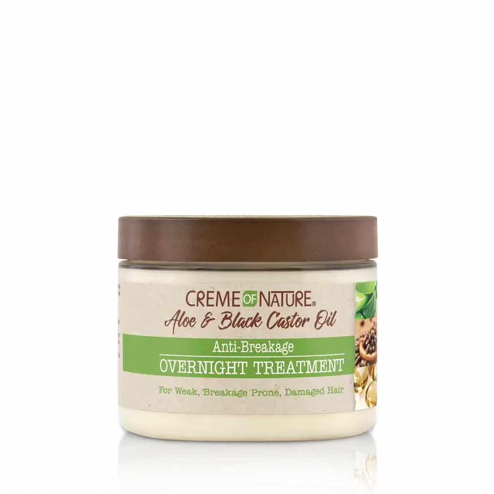 Creme of Nature Aloe & Black Castor Oil Anti-Breakage Overnight Treatment