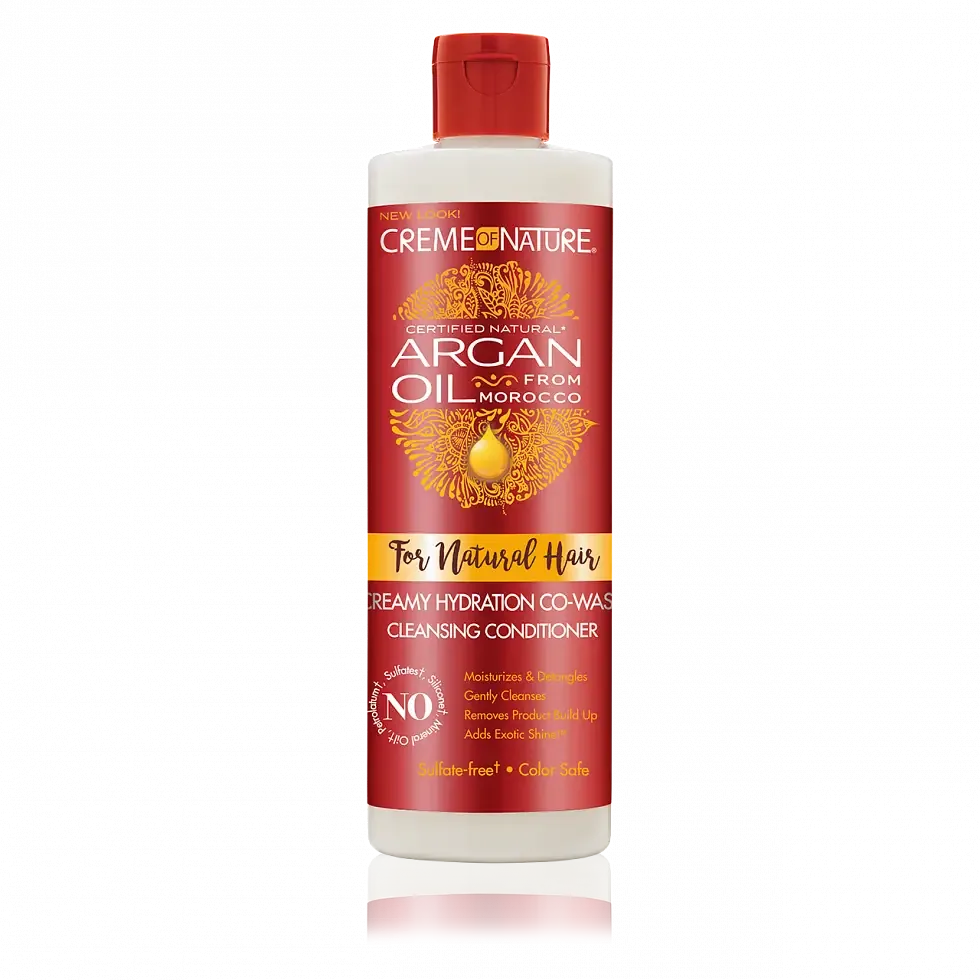 Creme of Nature Argan Oil For Natural Hair Creamy Hydration Co-Wash Cleansing Conditioner