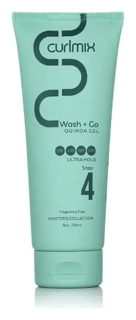 Curlmix Wash and Go Quinoa Gel with Ultra Hold for Curly Hair