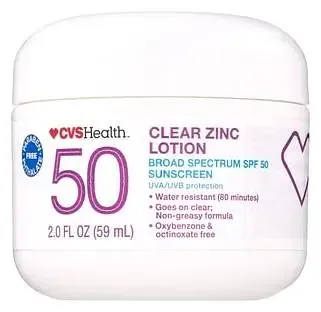 CVS Health Clear Zinc Broad Spectrum Sun Lotion SPF 50