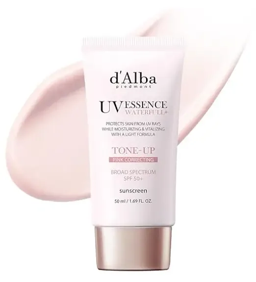 D'Alba UV Essence Waterfull Tone-Up Pink Correcting Sunscreen SPF 50+