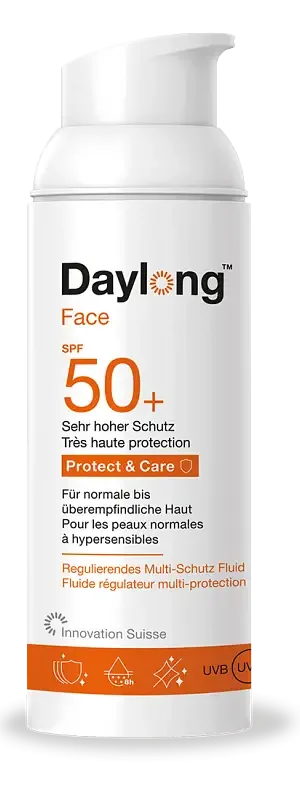 Daylong Face Regulierendes Multi-Schutz Fluid SPF 50+ - Protect & Care