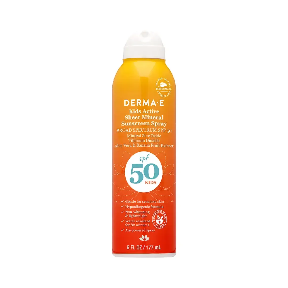 derma e Kids Active Sheer Mineral Sunscreen Spray SPF 50
