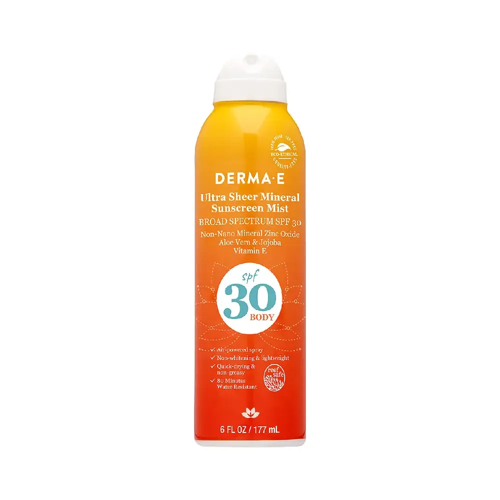 derma e Ultra Sheer Mineral Body Sunscreen Mist SPF 30