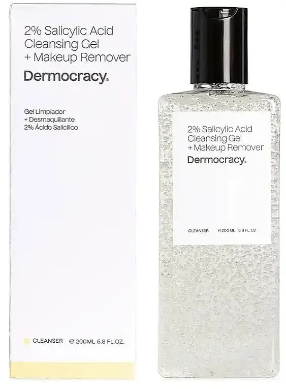 Dermocracy Gel Limpiador + Desmaquillante 2% Ácido Salicílico