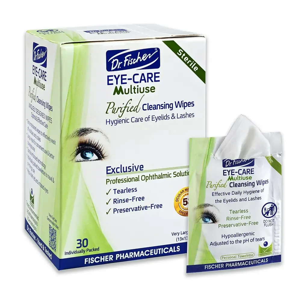 Dr. Fischer Eye Care Multiuse Purified Cleansing Wipes