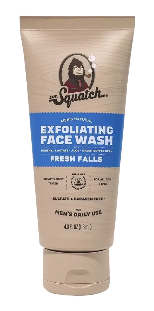 Dr. Squatch Fresh Falls Men's Natural Exfoliating Face Wash