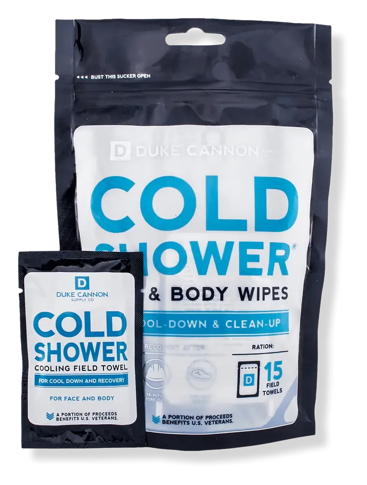 Duke Cannon Cold Shower Field Towels Face & Body Wipes