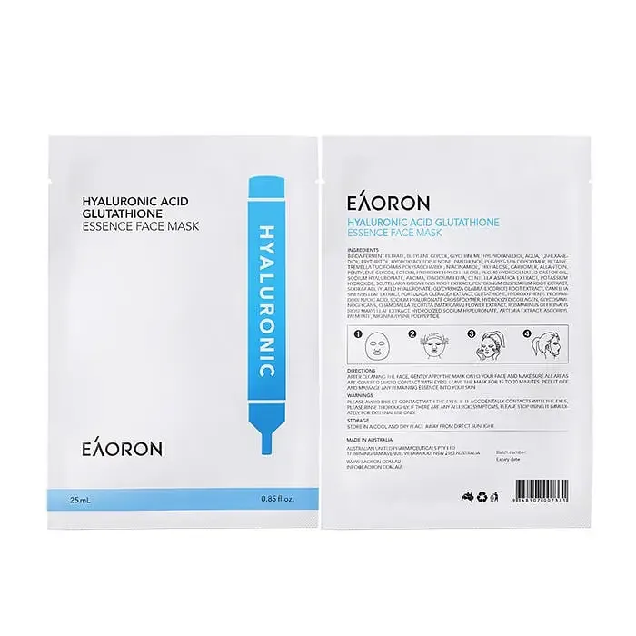 Eaoron Hyaluronic Acid Glutathione Essence Face Mask